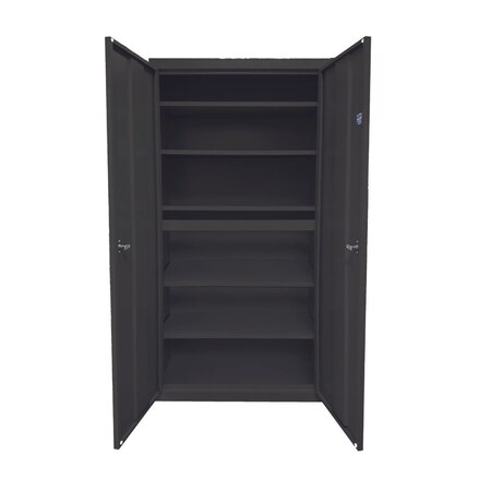 Steel Cabinets Usa Storage Cabinet, 72 in H, 36 in W, Charcoal, 5 Shelves UA-361872-5-C