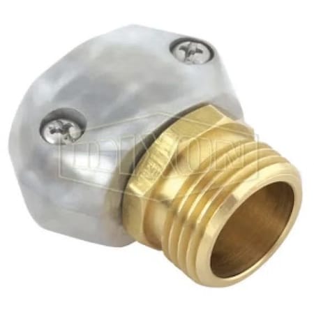 Dixon Reusable Hose Fitting, Male Garden Hose Thread, Zinc, Domestic M5834M