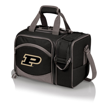 Picnic Time Family Of Brands NCAA Purdue Boilermakers Malibu Cooler Picnic BasketBlack with Gray Accents 508-23-175-514-0