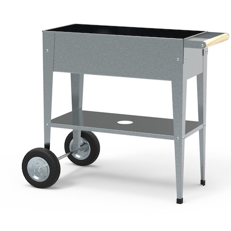 Cama Garden Trolley - Galvanized, Silver CA3686764