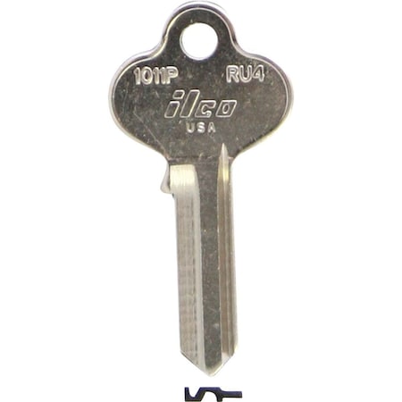 Kaba Ilco Russwin Nickel Plated File Cabinet Key RU4 / 1011P, 10PK AL4706600B