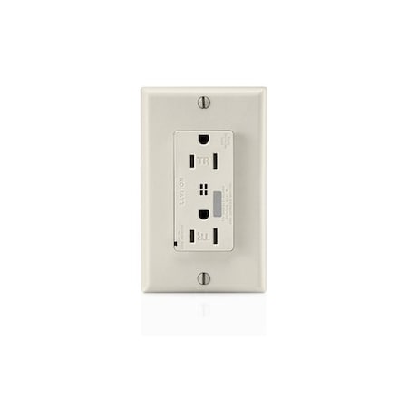 Leviton Plugs&Rcptcls, 15A, 125VAC, Wht, Polycarb T7280-W