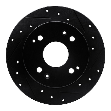 Premium Black Drilled & Slotted Brake Rotor, Disc Brake Rotor,