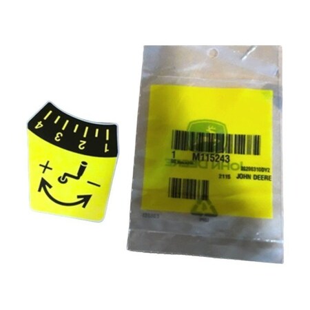 John Deere LABEL, JOHN DEERE OEM M115243 M115243