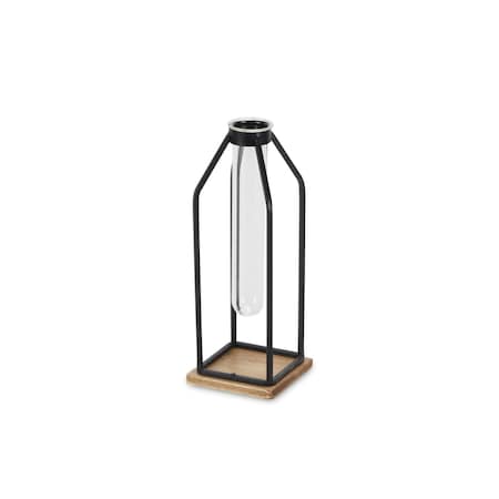 Homeroots 11" Black Glass Tabletop Sculpture 488185