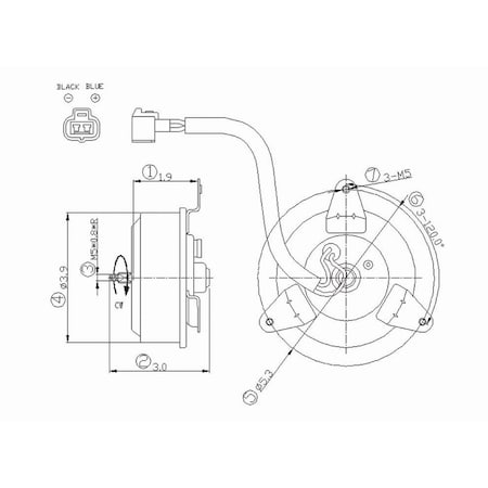 Tyc Engine Cooling Fan Motor 630800