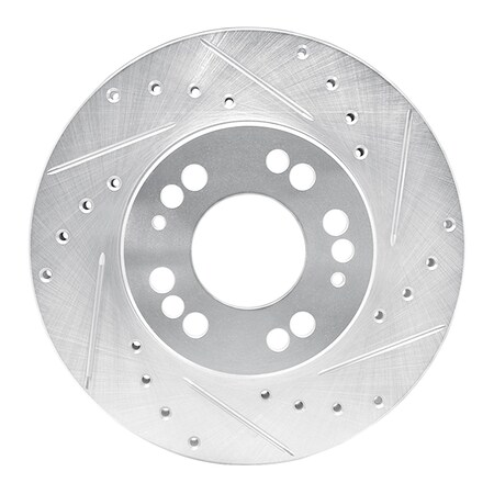 Dynamic Friction Co DFC Brake Rotor - Drilled and Slotted - Silver 631-72015R