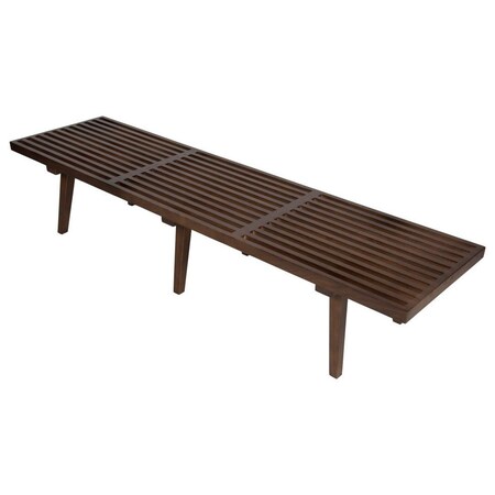 Leisuremod Mid-Century Inwood Platform Bench - 6 Feet, Walnut NB72WN