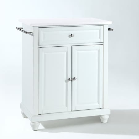 Crosley Cambridge Stone Top Portable Kitchen Island/Cart KF30020DWH