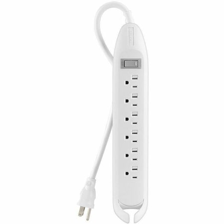 Belkin F9D160-04 6-OUTLET POWER STRIP WITH 4FT CORD, WHITE - VPROVIDES ENOUGH PO F9D160-04