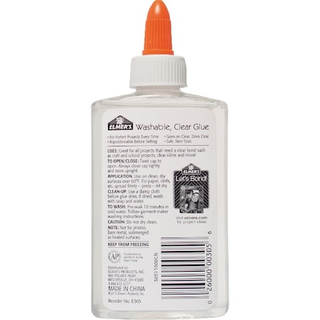 Elmers Clear 5 Oz. School Glue E305