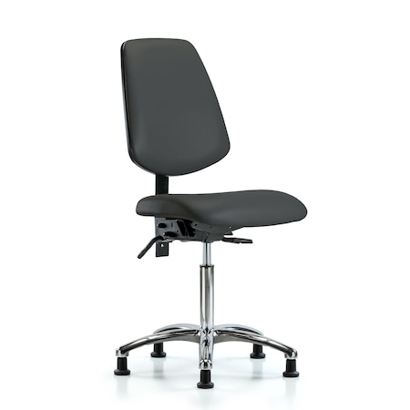 Blue Ridge Ergonomics Vin Med Ben Chair w/ Med Bk Chr Gld Gry BR-VMBCH-MB-CR-T0-A0-NF-RG-8605
