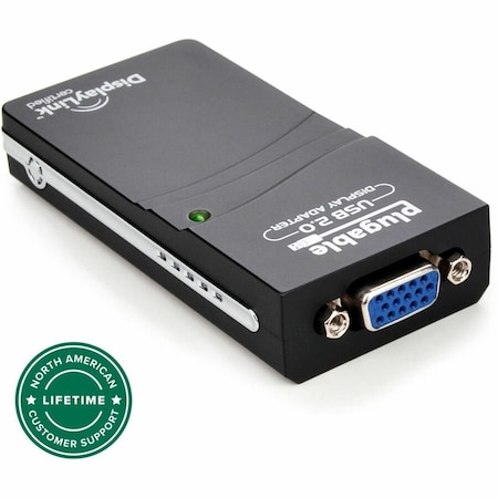 Plugable Technologies PLUGABLE USB 2.0 TO VGA VIDEO GRAPHICS ADAPTER FOR MULTIPLE MONITORS UP TO 1920X USB-VGA-165