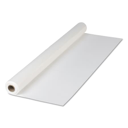 Hoffmaster Plastic Roll Tablecover, 40in x 300 ft, White 114000