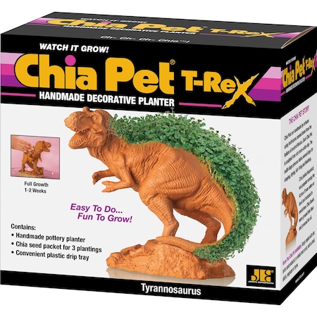 Chia Pet Dinosaur TRex Decorative Planter Terracotta Clay 1 pk JE01033-16