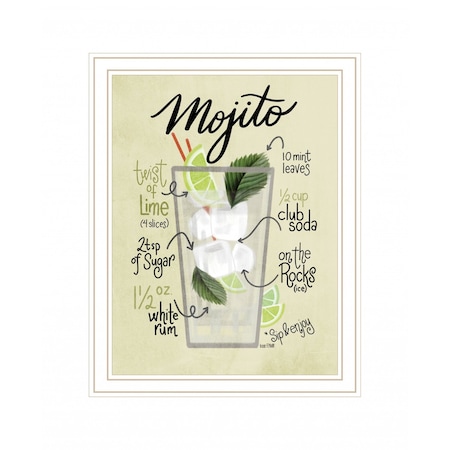 Homeroots Mojito 2 White Framed Print Wall Art 416157