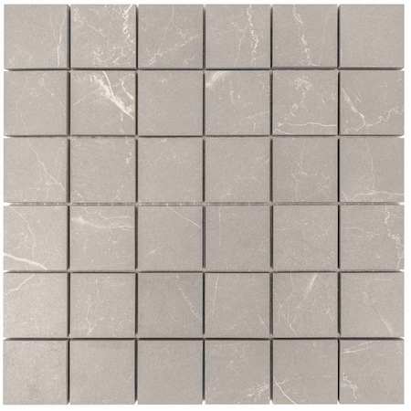 Apollo Tile Regalia 12x12 in. Ash Gray Matte Gres Porcelain Uniform Square Mosaic Tile (5.82 sq ft/case) 6PK APVEL88CENMOS22