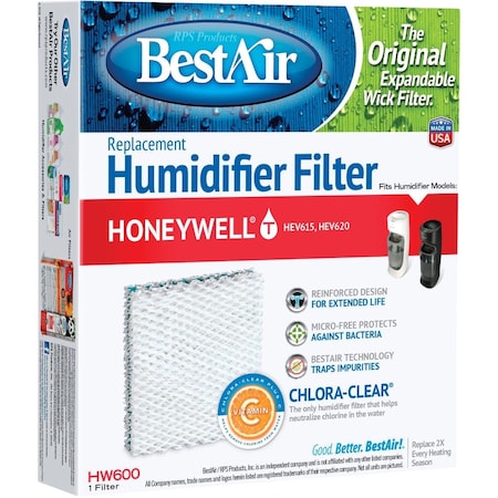 Bestair Extended Life PDQ-3 Humidifier Wick Filter HW600-PDQ-3