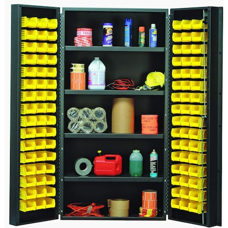 Quantum Storage Systems STORAGE CABINET W/96 YELLOW BINS QSC-36-96-4ISYL