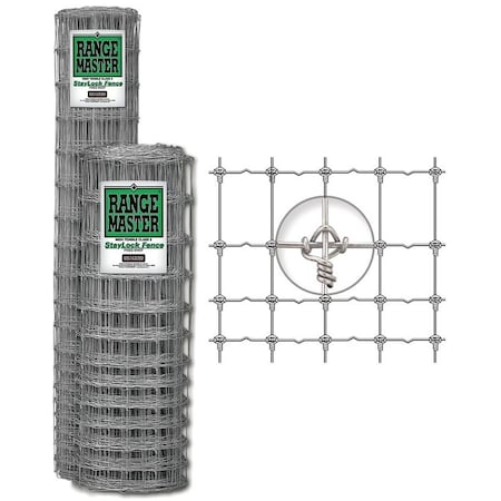 Rangemaster Staylock Fence, 330 ft L, 96 in H, 1212 Gauge, Galvanized 6792