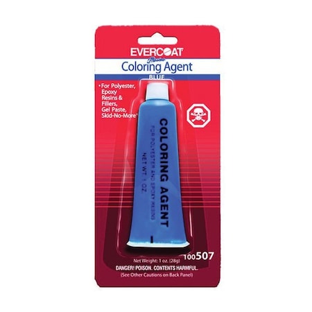 Evercoat Color Agent, 1 oz Tube, Dark Blue, Liquid 100507