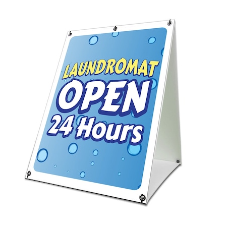 Signmission Laundromat, 36 Inch x 24 Inch A-frame Yard Sign, Coroplast Yard Sign SBC-2436-30399