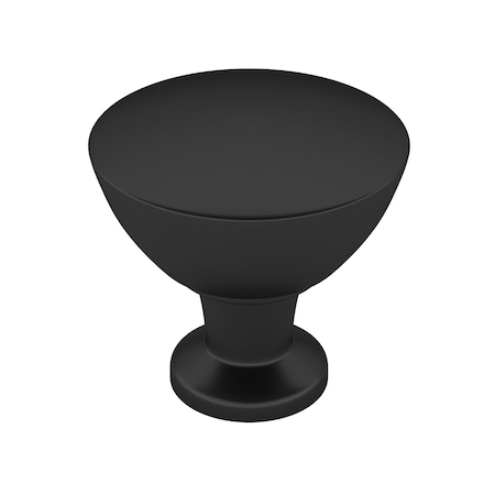 Richelieu 1 11/32 in (34 mm) Matte Black Contemporary Cabinet Knob BP872034900