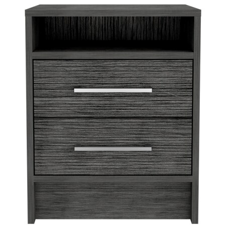 Homeroots Sophisticated and Stylish Smokey Oak Nightstand 477897