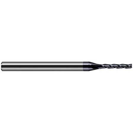 Harvey Tool 0.0470in (3/64) Cutter DIA x 0.2810in (9/32) L of Cut Carbide Square End Mill, 4 Flutes 12547-C3