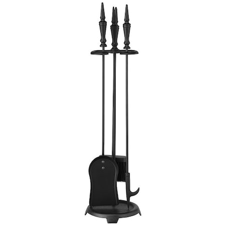 Simple Spaces Simple Spaces T40100BK-C3L Fireplace Tool Set, Black, 4-Piece T40100BK-C3L