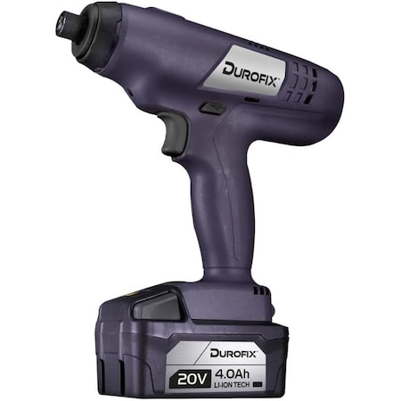 Durofix 20V Cordless Industrial Assembly Tool, Auto Shut-Off, Wireless Comm, 3-12Nm, 1/4in Hex Drive RV2048-WR12-PM