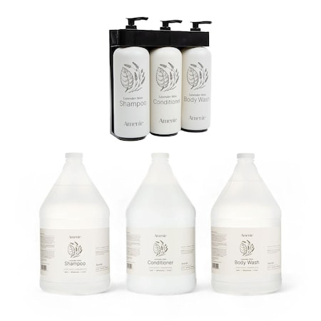 Amenie Lavender Mint 13.5oz Acquavera Triple Dispenser Bundle ALMTRIPLE13
