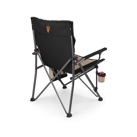 Picnic Time Family Of Brands NCAA Arizona State Sun Devils Big Bear XXL Camping Chair with Cooler - Heavy Duty Beach Chair 808-00-175-024-0