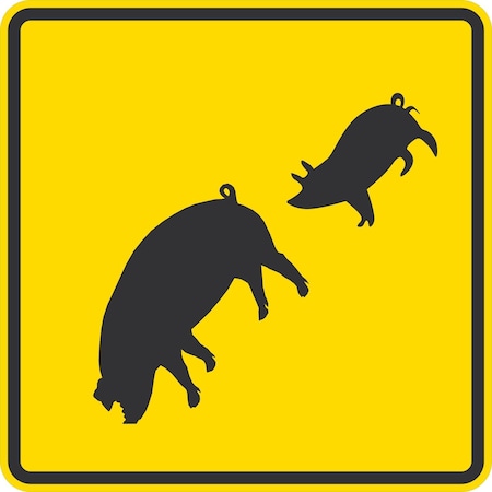 Lyle Pigs Graphic, 24x24, Diamond Grade, Yellow G-12585-DG_24x24
