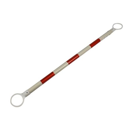 Interstate Safety 4ft to 7ft ABS Extendable / Telescoping Traffic Cone Bar - Red & White 50247