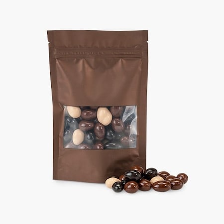 Nashville Wraps Chocolate Window Zipper Pouches, 4x5.5x1.5, 500PK SUZP1CWB