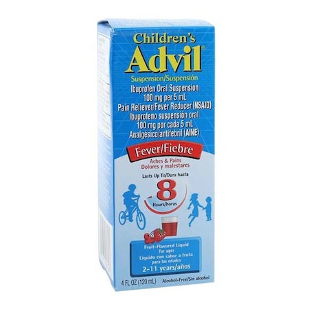 Advil Children NSAID Suspension, 100mg/5mL, Fruit, 4oz Bottle 00573017030