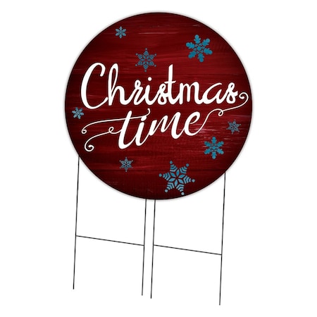 Signmission Christmas Tree Double Sided Corrugated Plastic Circle Yard Sign C-36-CIR-DS-WS-Christmas Tree