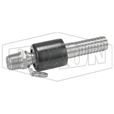 Dixon Ball Swivel Connector, 1/2 x 3/4 in Nominal, MNPT x Hose Shank, 300 SS, Domestic SSA64
