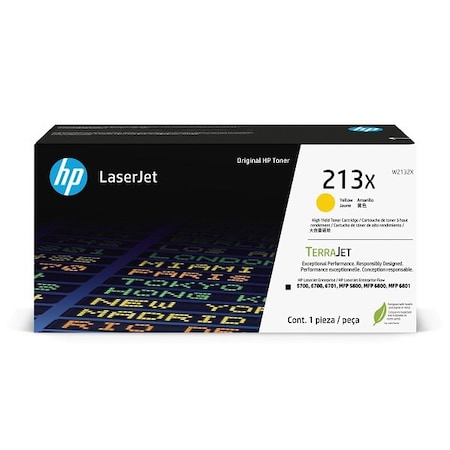 Hp 213X (W2132X) Yellow Original LaserJet Toner Crtg (6,000 Yield) W2132X