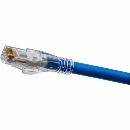 Hubbell Premise Wiring Patch Cord, Cat 6A, Clear Boot, Blue, 3 ft. HC6AB03