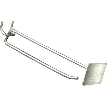 Azar Displays 6" Metal Wire Scan Hook: 0.187" Dia., PK50 700826-50PK