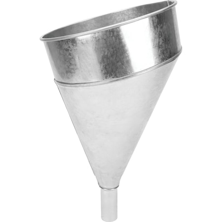 Performance Tool 6 qt. Steel Galvanized Funnel, Offset Outlet, Removable Strainer W54299