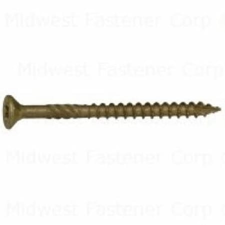 Saberdrive 50745 Deck Screw, No 9 Thread, 2-1/2 in L, Serrated Thread, Bugle Head, Type 17 Point, Steel, 90 PK M50745