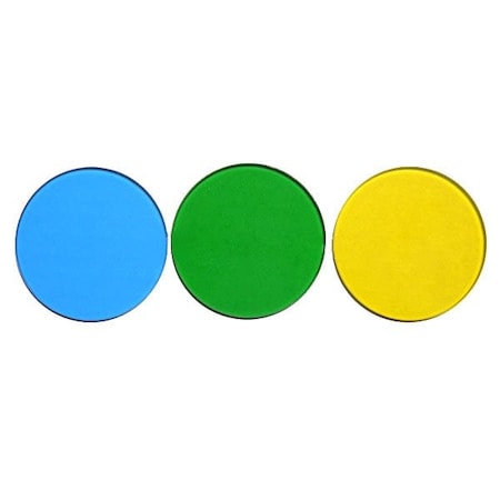 Amscope 32mm Blue Green and Yellow Filters for Microscopes FT-BGY32