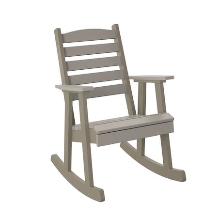 Polybird SLAT BACK ROCKING CHAIR.        SAND AND WEATHERWOOD POLYBIRD P77