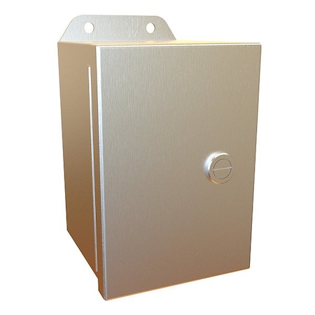 Hammond Latches Electrical Enclosure, 6 in H, 4 in D, 4 in W, 12, 13, 3R, 4, 4X, Stainless Steel EJ644SS