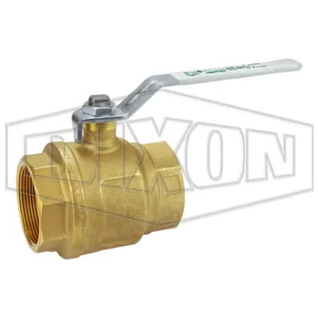 Dixon Ball Valve, 2 in Nominal, FNPT End Style, Brass Body, Full Port, PTFE Seat/Double O-Ring Softgoods LFV200