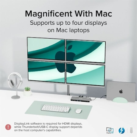 Plugable TBOLT 4 DOCK FOR QUAD MONITORS TBT-6950PD