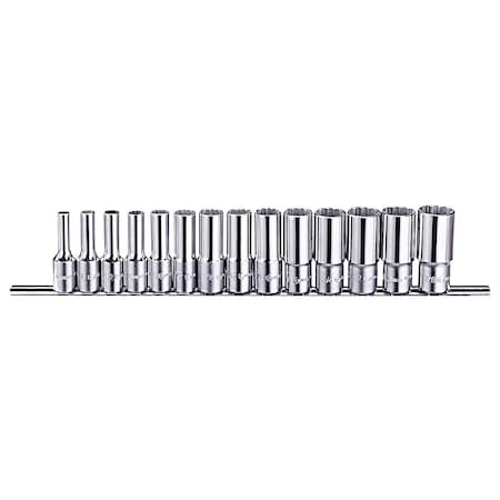Genius Tools 14PC 3/8in Dr. SAE Deep Hand Socket Set TW-314SD